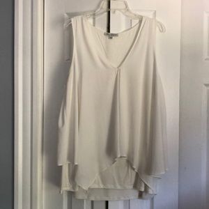 White Sleeveless Blouse